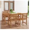 Image de Ensemble de salle à manger de jardin 5 pcs bois de teck solide