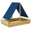 Image de Bac à Sable avec Toit Equipement de Jeu Divertissement en Plein Air Enfants Tout-Petits Extérieur 160x100x133 cm Bois 3059957