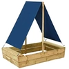 Image de Bac à Sable avec Toit Equipement de Jeu Divertissement en Plein Air Enfants Tout-Petits Extérieur 80x60x97,5 cm Bois 3059958