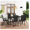Image de Ensemble à manger de jardin 7 pcs noir