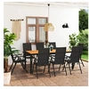 Image de Ensemble de Salle à Manger de Jardin 9 pcs Mobilier à Dîner de Patio Meubles de Repas de Terrasse Salon de Jardin 3060057