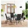Image de Ensemble à manger de jardin 5 pcs noir