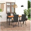 Image de 5-delige Tuinset zwart en bruin3060078
