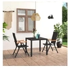 Image de Ensemble de Salle à Manger de Jardin 3 pcs Salon de Jardin Ensemble à Dîner de Patio Table et Chaises de Terrasse 3060082