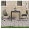 Image de Salon de Jardin 3 pcs Table et Chaises à Dîner Ensemble de Salle à Manger Meubles de Patio Mobilier de Repas 3060118