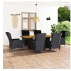 Image de 7-delige Tuinset met kussens poly rattan donkergrijs3060137