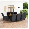 Image de 9-delige Tuinset met kussens poly rattan donkergrijs3060139