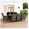 Image de Salon de jardin 8 personnes 9 pieces resine tressee 200.0 x 100 x 74 cm noir