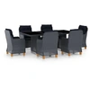 Image de Ensemble à manger d extérieur 7pcs et coussins résine tressée