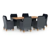 Image de Salon de jardin resine tressee gris 7 personnes 200.0 x 100 x 74 7 pieces