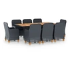 Image de Salon de jardin resine tressee gris 9 pieces 200.0 x 100 x 74 8 personnes