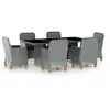 Image de Salon de jardin resine tressee gris 7 pieces 200.0 x 100 x 74
