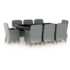 Image de Salon de jardin resine tressee gris 9 pieces 200.0 x 100 x 74 cm 8 personnes