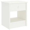 Image de Table de chevet Blanc 35x30x40 cm Bois de pin massif