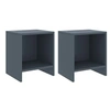 Image de Nachtkastjes 2 st 35x30x40 cm massief grenenhout lichtgrijs322243