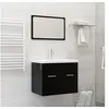 Image de Lavabo encastré avec robinet 61x39x18 cm Céramique Blanc