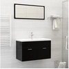 Image de Lavabo encastré avec robinet 81x39x18 cm céramique blanc