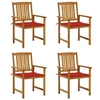 Image de Lot de 4 chaise polyester 92 cm rouge