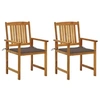 Image de 2x Chaises de Jardin avec Coussins Sièges de Patio Chaises de Terrasse Sièges d'Extérieur Chaises de Plage Camping 3061183