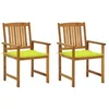 Image de Chaises de jardin avec coussins lot de 2 Bois d acacia massif