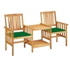 Image de Tuinstoelen met tafeltje en kussens massief acaciahout3061295