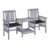 Image de Chaise H. 92 cm non pliable en acacia exterieur noir