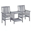 Image de Tuinstoelen met tafeltje en kussens massief acaciahout3061316
