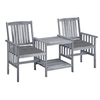Image de Chaise exterieur non pliable en acacia H. 92 cm gris