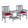 Image de Tuinstoelen met tafeltje en kussens massief acaciahout3061323