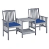Image de Tuinstoelen met tafeltje en kussens massief acaciahout3061327