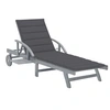 Image de Chaise longue de jardin avec coussin Bois d acacia solide