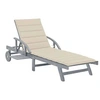 Image de Chaise longue H. 30 cm en acacia L. 200 cm gris non pliable