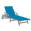 Image de Chaise longue de jardin avec coussin Bois d acacia solide