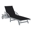 Image de Chaise longue de jardin avec coussin Bois d'acacia solide3061336