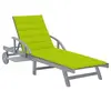 Image de Chaise longue de jardin avec coussin Bois d acacia solide