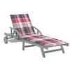 Image de Chaise longue de jardin avec coussin Bois d'acacia solide3061342