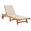 Image de Chaise longue de jardin avec coussin Bois d acacia solide