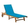 Image de Chaise longue de jardin avec coussin Bois d acacia solide