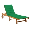Image de Chaise longue de jardin avec coussin Bois d acacia solide