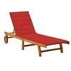 Image de Chaise longue de jardin avec coussin Bois d acacia solide