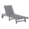 Image de Chaise longue gris en acacia H. 30 cm L. 200 cm non pliable