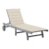 Image de Chaise longue gris L. 200 cm en acacia H. 30 cm non pliable
