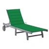 Image de Chaise longue L. 200 cm gris H. 30 cm en acacia non empilable non pliable