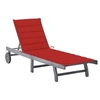Image de Chaise longue L. 200 cm H. 30 cm en acacia gris non pliable