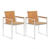 Image de 2x Acacia Solide Chaises de Jardin avec Coussins Chaises de Terrasse Chaises de Patio Fauteuils de Salle à Manger 3061491