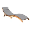 Image de Chaise longue H. 64 cm L. 55 cm en acacia gris non empilable non pliable