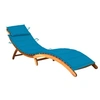 Image de Chaise longue de jardin avec coussin Bois d acacia solide