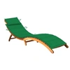 Image de Chaise longue vert en acacia H. 64 cm L. 55 cm non empilable non pliable