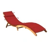 Image de Chaise Longue de Jardin avec Coussin Chaise Longue d'Extérieur Bain de Soleil de Patio Piscine Balcon Terrasse Bois 3061578