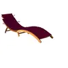 Image de Chaise longue de jardin avec coussin Bois d acacia solide